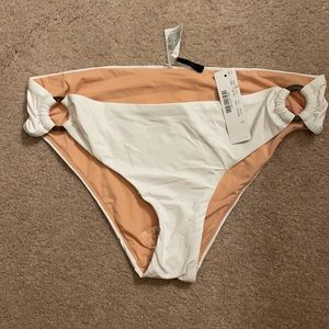 2 piece J.crew white halter ring bikini